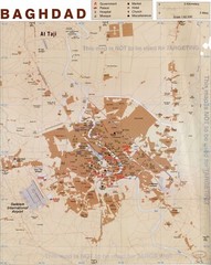 2003 CIA Map of Baghdad Home School Poster Study History Office