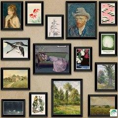 15 Pcs Eclectic Wall Decor Framed, Maximalist Gallery Wall, Colorful Eclectic…