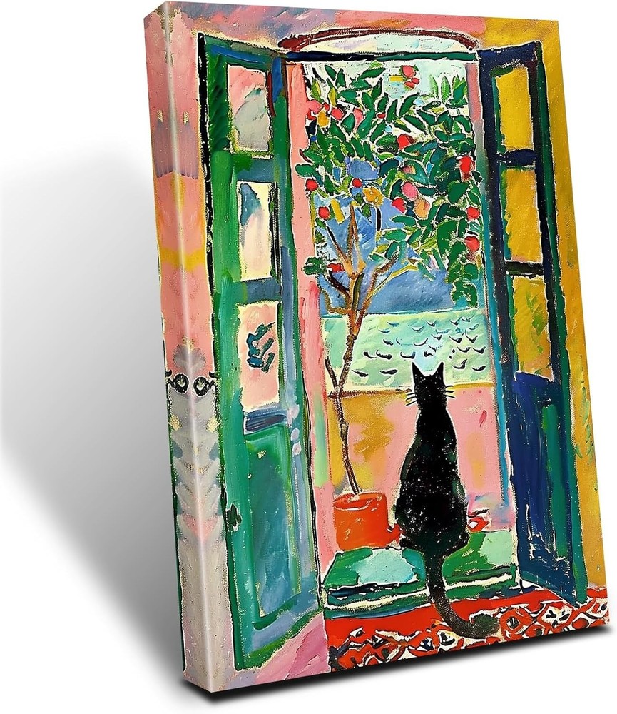 Matisse Open Window Wall Art Canvas Colorful Modern Bedroom Decor Print