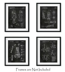 4 Space Patent Prints – 8×10 Wall Art Decor – Great Gift for Aerospace Lovers