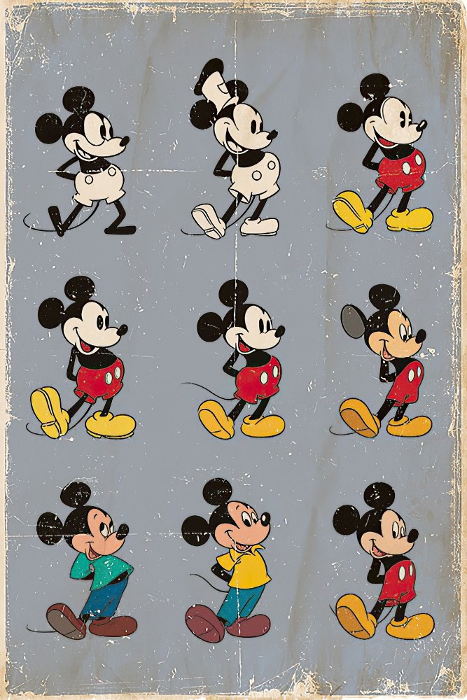 Mickey Mouse – Disney Poster / Print (The Evolution Of Mickey Mouse) (24″ X 36″)