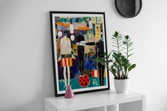 Afrocentric Abstract Poster Black Identity Contemporary Wall Art Print