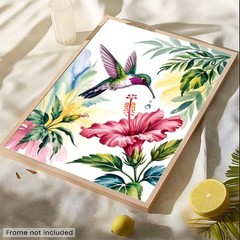 Hummingbird Flower – Birds Animals – Poster
