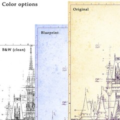 Blueprint of the Disney World Castle POSTER! (up to 24″ x 36″) – 1969 – Vintage