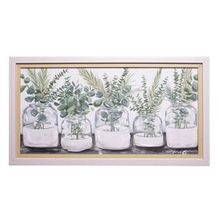 Crystal Art Gallery Double Framed Natural Wood Color Home Wall Art 12″ x 22″