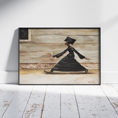 Ernie Barnes The Graduate Canvas Print African American Art Graduation Wall Deco