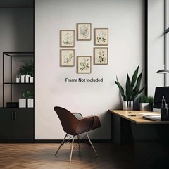 YD&YZY Vintage Botanical Wall Art Neutral Floral Canvas Flower Wall Decor Set of