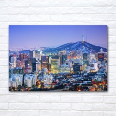 Seoul South Korea Cityscape Canvas Painting Wall Art Poster and Print Home Decor
