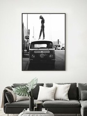 Volkswagen Girl Fashion Pop Art Poster Print. Great Decor For Fashion Lover
