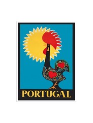 Portugal Travel Poster Portuguese Art Vintage Rooster Print 12×16″ (XR5088)