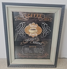 Framed Coffee Wall Art Set of 2 Café Prints Kitchen Coffee Bar Décor 10×16