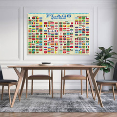 CYPGTBCK Flags of The World Classroom Educational Poster 18″L x 12″W, 5