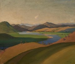 Yass Landscape by Elioth Gruner 1929 Australian Impressionist Pastoral Art Print