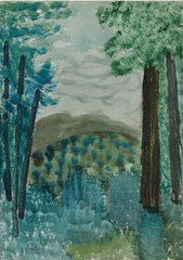 Milton Avery Towering Trees : Archival Quality Giclée Art Print