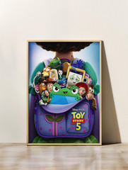 Toy Story 5 2026 Movie Poster Woody Buzz Jessie Wall Art Print