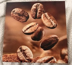 Set Of 4 12”x12” Coffee Themed Canvas Wall Art