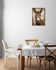 Donkey Canvas Wall Art Farmhouse Animal Donkey Wall Decor Farmhouse Rustic Wo…