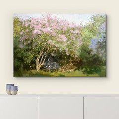 12″x18″ Claude Monet Canvas Wall Art Framed Art Print – Lilacs in the Sun