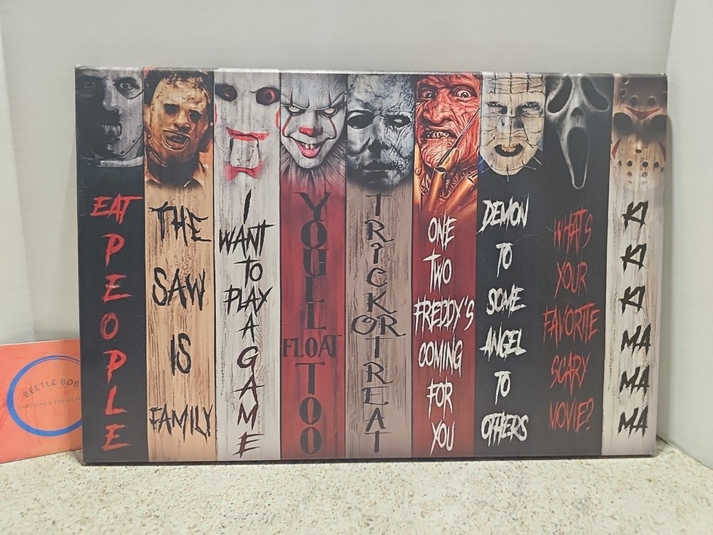 Horror Movie Themed 12×18 Stretched Canvas Wall Art