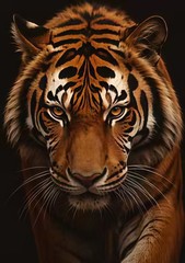 Majestic Tiger Portrait Canvas Wall Art – Bold Wildlife Animal Home Decor Print