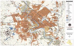 2003 Map of Baghdad Iraq by US Geospatial Intelligence Agency Poster Reference