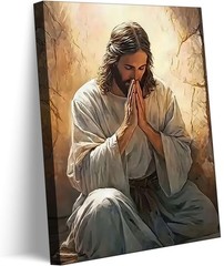 Jesus Prayer Canvas Wall Art Jesus Christ Portrait Wall Decor Picture Christi