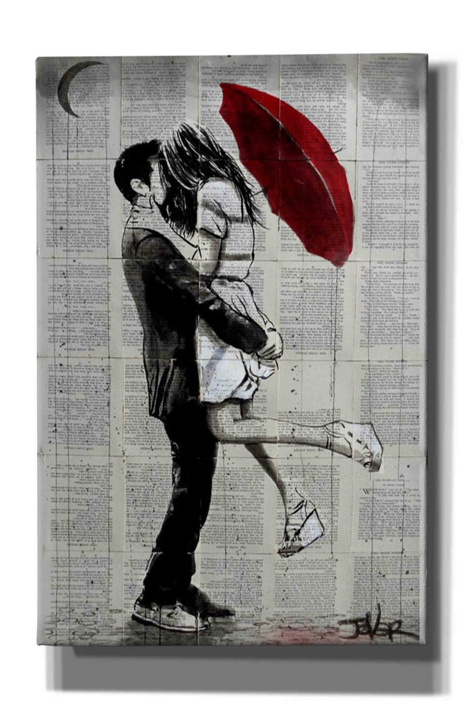Epic Graffiti «Forever Romantics» by Loui Jover, Giclee Canvas Wall Art