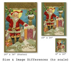 Vintage 1908 Christmas Poster SET! (Multiple Sizes) – Kris Kringle – Santa Claus