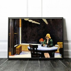 Automat 1927 Girl In Cafe Edward Hopper Girl Having Coffee Wall Art Poster Print