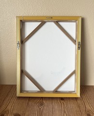EUC Elegant Glam “Hello Lovely” Black Glitter Gold Framed Wall Art Room Decor