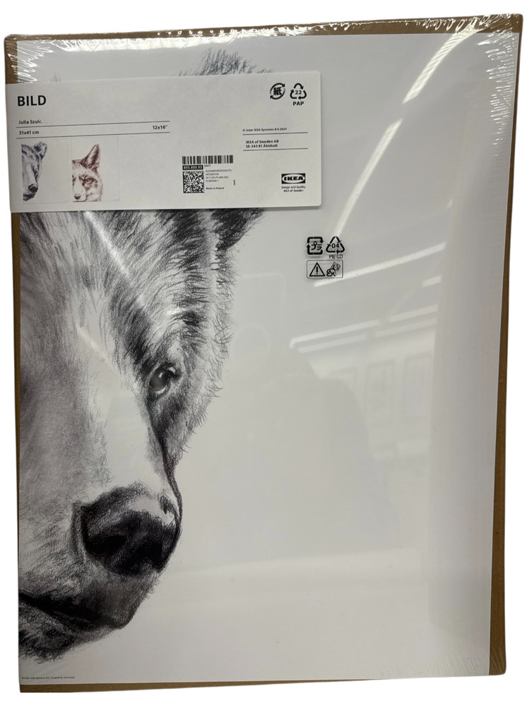 New IKEA BILD Poster Bear and Fox 31×41 cm (12×16 «) 805.850.93