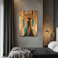1920’s Woman Art Deco Style Vintage Wall Art Print on Canvas | Elegant 20’s Girl