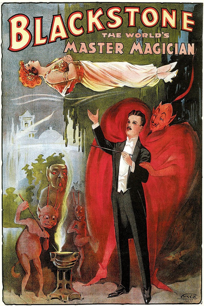 1930s Blackstone The Magician Vintage Style Early Magic Wall – POSTER 20″x30″