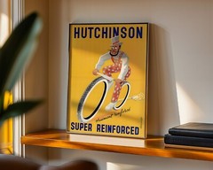Hutchinson Super Reinforced Libeaux (France) Bicycle 19 Retro Vintage Poster Pri
