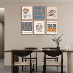 6 Mental Health Posters Bohemian Style Motivational Psychology Wall Decor Pic…