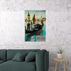 364922 Venice Italy Gondola Ride Train Travel Art Decor Print Poster