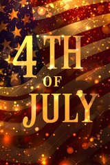 4th of July Patriotic – 250 Years USA Celebrate US Flag Wall – POSTER 20″x30″