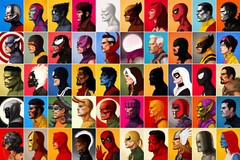 MARVEL SUPER HEROES PORTRAITS GRID FAVOURITE FILM MOVIE PRINT PREMIUM POSTER