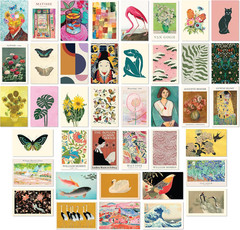 Eclectic Wall Art Prints – 40 Small Eclectic Wall Collage Kit For Teen Girls Bed