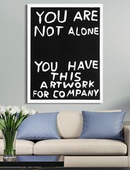 David Shrigley Not Alone Art Print | Mounted Canvas | Framed Canvas |Acrylic