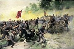Vtg 1863 Civil War Gettysburg Pennsylvania Wall Art Poster Print 17x11in