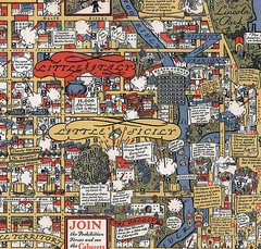 Early Gangster Map Chicago Gangland from Authentic Sources History Poster Print