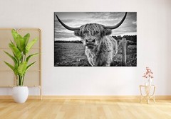 Bull Canvas Wall Decor,Longhorn Bull Buffalo Poster,Cow Canvas,Bull Canvas