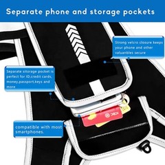 Sports unisex safety backpack reflective running vest with bottle, phone holder