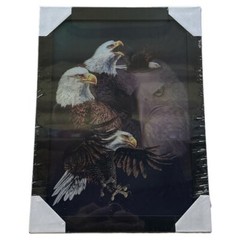 3D Eagle in Flight Black Framed Picture (11.5″ x 15.5″)