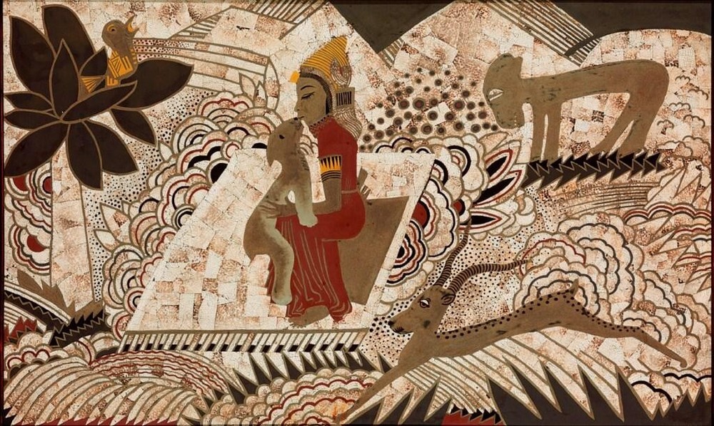 Art Deco Panel by Jean Dunand – 1924 French Lacquer Design Exotic Deco Interior