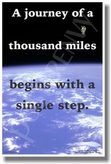 The Journey of a Thousand Miles – NEW Classroom Motivational 18″L x 12″W