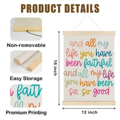 Bible Verses Wall Decor – Christian Bible Verse Wall Art With Wooden Poster H…