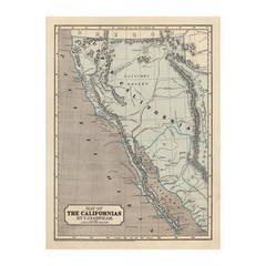 Old Map of California 1842 – Vintage California Art