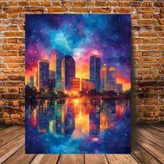 Framed Canvas Colourful Orlando Florida USA Wall Art – Perfect for Living Room
